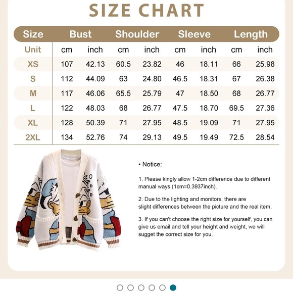 Cartoon Character Knit Cardigan - Picture 6 of 6